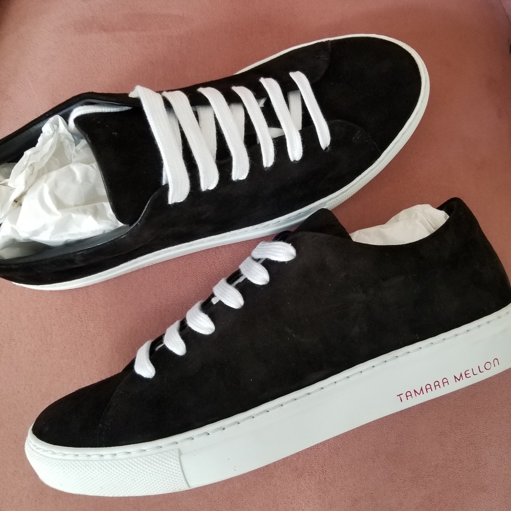 Tamara Mellon OMW Suede Sneakers